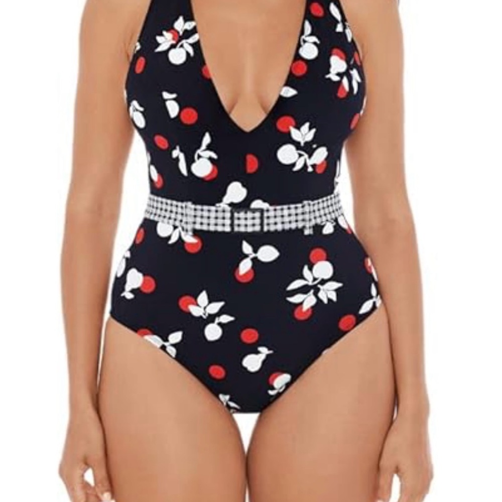 Stylish Black and Red Kids One Piece Swimsuit